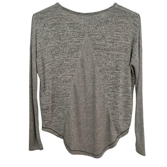 Rag & Bone Knit Top Size Small Heather Gray Ribbed Long Sleeves Stretch Soft - Picture 5 of 9